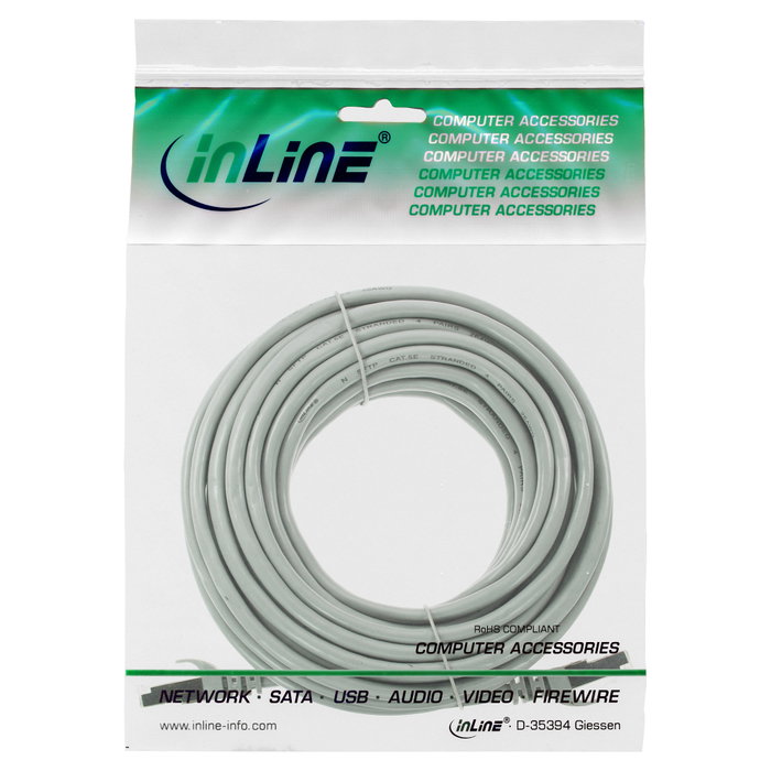 InLine Cable de parcheo Cat.5e SF/UTP 30m gris InLine Cable de parcheo Cat.5e SF/UTP 30m gris