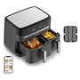 Tefal Dual Easy Fry & Grill EY905B Freidora de Aire Caliente 8.3L Doble, Independiente, Panel Táctil, 2700W, 8 Programas, Gris