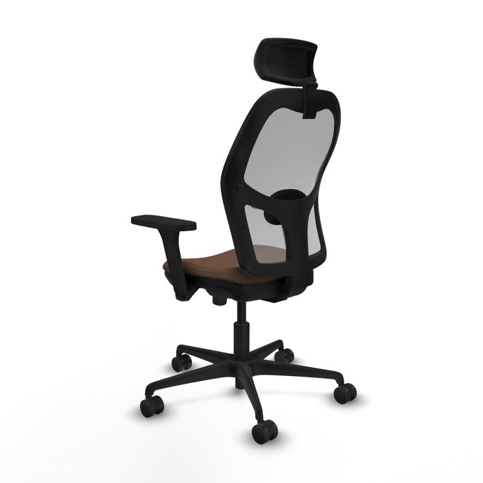 PIQUERAS Y CRESPO Silla de oficina Jorquera con mecanismo Sincro/Traslack Marrón y Gris PIQUERAS Y CRESPO Silla de oficina Jorquera con mecanismo Sincro/Traslack Marrón y Gris