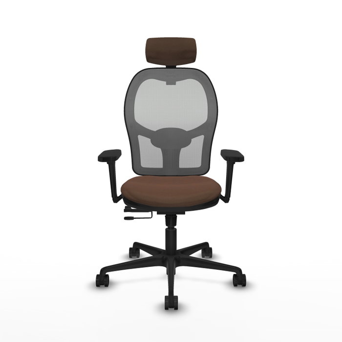 PIQUERAS Y CRESPO Silla de oficina Jorquera con mecanismo Sincro/Traslack Marrón y Gris PIQUERAS Y CRESPO Silla de oficina Jorquera con mecanismo Sincro/Traslack Marrón y Gris