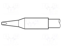 JBC TOOLS Punta de soldadura tipo destornillador prolongado 1,2x7mm