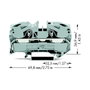 WAGO 2016-1201 Clema de paso de 2 conductores de 16mm