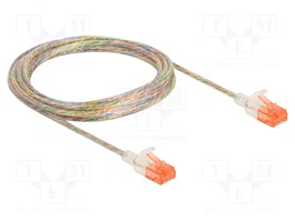 DeLOCK Cable de red Cat.6A U/UTP Slim 3 m Transparente