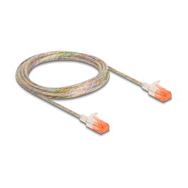 DeLOCK Cable de red RJ45 Cat.6A U/UTP Slim 3 m transparente