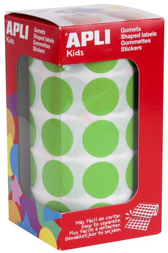 Gomets Apli Rollo 59H Circulo Ø 20 Mm Verde Claro 1.770 Uds 16724 Gomets Apli Rollo 59H Circulo Ø 20 Mm Verde Claro 1.770 Uds 16724