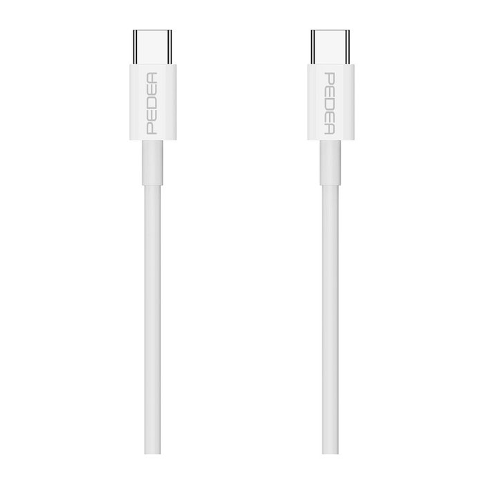 PEDEA Cable USB-C/USB-C de Carga Rapida y Datos 1m Blanco