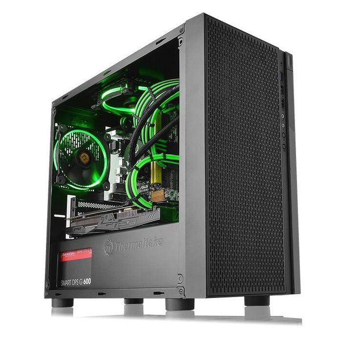Thermaltake Versa H18 Window Black Caja Micro-Torre Negra sin Fuente con Ventana USB 3.0 USB 2.0 HD Audio