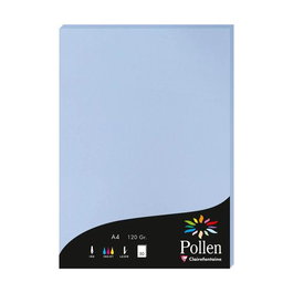CLAIREFONTAINE Papel Pollen A4 120g Azul Lavanda 50h