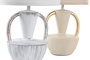 DKD Home Decor Lámpara Sobremesa Blanco Beige 20 x 35 x 20 cm (2 Unidades)