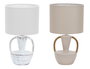 DKD Home Decor Lámpara de Sobremesa de Cerámica Blanco y Beige ASA 2 Surtido (2 unidades)建模