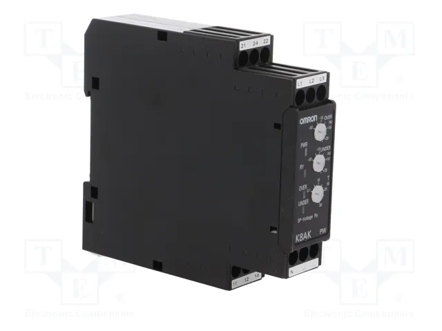OMRON K8AK-PW2 Relé de monitorización de tensión SPDT OMRON K8AK-PW2 Relé de monitorización de tensión SPDT