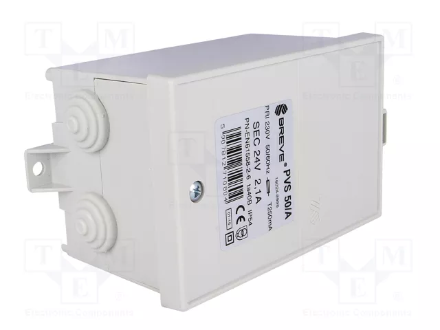 BREVE TUFVASSONS Transformador de protección 50VA 230VAC 24V IP54 BREVE TUFVASSONS Transformador de protección 50VA 230VAC 24V IP54