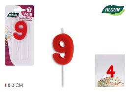 Algon Vela Roja N.9 8.3 cm (36 Unidades)