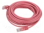 GOOBAY Cable Patch Cord Cat 5e U/UTP 7,5m Rosa