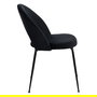 Silla Negro Tejido-Metal Contract 49 X 60 X 81 cm (Set de 4)