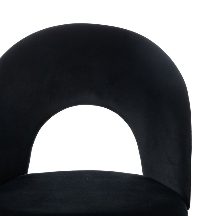 Silla Negro Tejido-Metal Contract 49 X 60 X 81 cm (Set de 4)