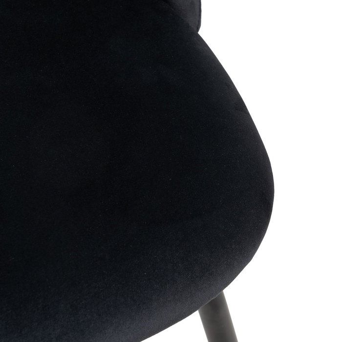 Silla Negro Tejido-Metal Contract 49 X 60 X 81 cm (Set de 4)