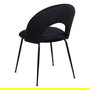Silla Negro Tejido-Metal Contract 49 X 60 X 81 cm (Set de 4)