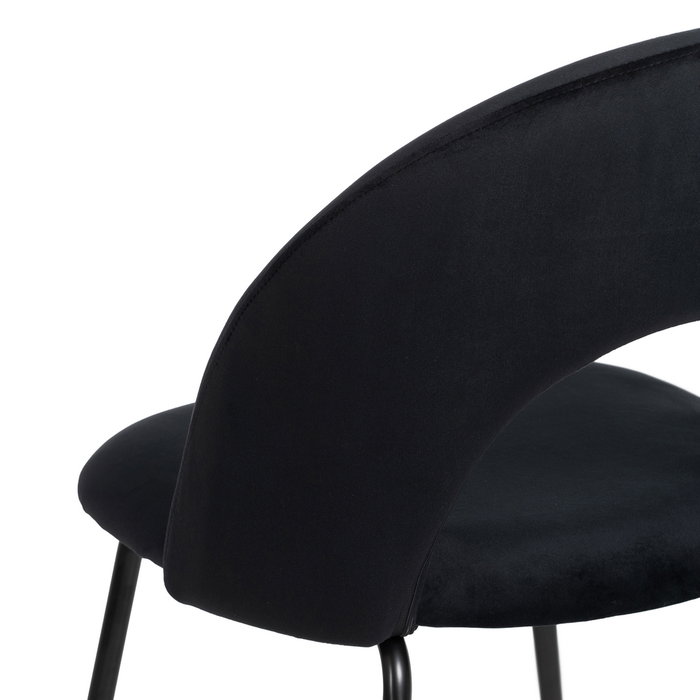 Silla Negro Tejido-Metal Contract 49 X 60 X 81 cm (Set de 4)