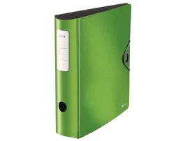 Leitz Archivador de Palanca Active Solid Polifoam 180 A4 (210x297 mm) Color Verde, Lomo 82 mm, 2 Anillas de 75 mm