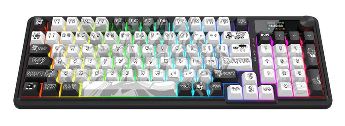 Redragon Artemis Pro K719GF-RGB-PRO Teclado Mecánico Inalámbrico RGB Blanco-Negro Distribución Polaca Redragon Artemis Pro K719GF-RGB-PRO Teclado Mecánico Inalámbrico RGB Blanco-Negro Distribución Polaca