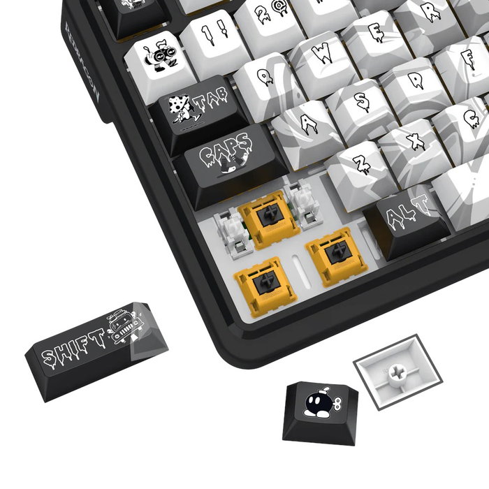 Redragon Artemis Pro K719GF-RGB-PRO Teclado Mecánico Inalámbrico RGB Blanco-Negro Distribución Polaca Redragon Artemis Pro K719GF-RGB-PRO Teclado Mecánico Inalámbrico RGB Blanco-Negro Distribución Polaca