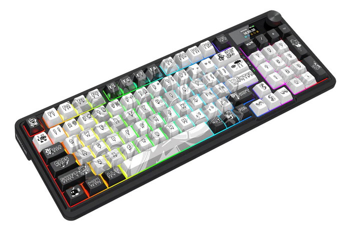 Redragon Artemis Pro K719GF-RGB-PRO Teclado Mecánico Inalámbrico RGB Blanco-Negro Distribución Polaca Redragon Artemis Pro K719GF-RGB-PRO Teclado Mecánico Inalámbrico RGB Blanco-Negro Distribución Polaca