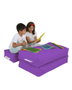 Atelier Del Sofa Kids Double Seat Pouf Morado para Jardín Patio Piscina 100cm Ancho Resistente Impermeable 200kg