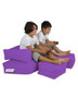 Atelier Del Sofa Kids Double Seat Pouf Morado para Jardín Patio Piscina 100cm Ancho Resistente Impermeable 200kg