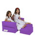 Atelier Del Sofa Kids Double Seat Pouf Morado para Jardín Patio Piscina 100cm Ancho Resistente Impermeable 200kg