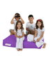 Atelier Del Sofa Kids Double Seat Pouf Morado para Jardín Patio Piscina 100cm Ancho Resistente Impermeable 200kg