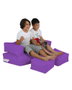 Atelier Del Sofa Kids Double Seat Pouf Morado para Jardín Patio Piscina 100cm Ancho Resistente Impermeable 200kg