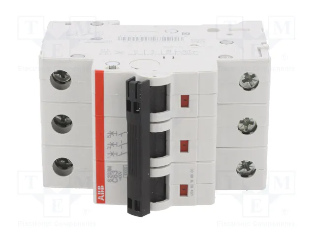 ABB S200M S203M-C63 Interruptor magnetotérmico 3 polos 63A