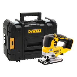 DeWALT DCS334NT-XJ Sable de Calar Inalámbrico, 18V, Corte 13.5 cm, Velocidad 3200 spm, Ángulo 45°, con Luz y Soplador, Negro/Amarillo