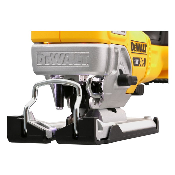 DeWALT DCS334NT-XJ Sable de Calar Inalámbrico, 18V, Corte 13.5 cm, Velocidad 3200 spm, Ángulo 45°, con Luz y Soplador, Negro/Amarillo
