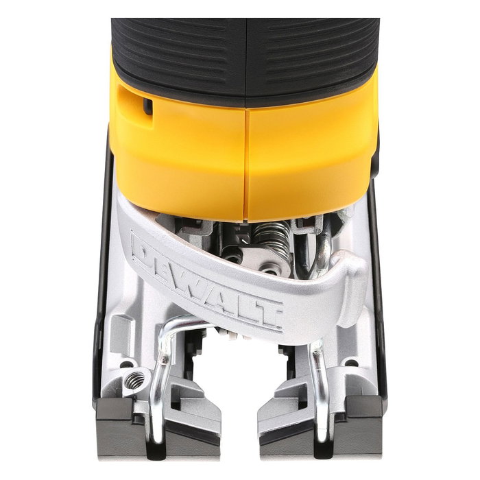 DeWALT DCS334NT-XJ Sable de Calar Inalámbrico, 18V, Corte 13.5 cm, Velocidad 3200 spm, Ángulo 45°, con Luz y Soplador, Negro/Amarillo