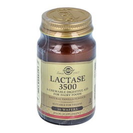 SOLGAR Lactasa 3500 30 Comp. Masticables para Intolerantes a la Lactosa Vegano