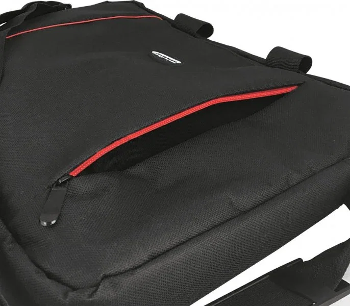 Esperanza Salerno ET192 Maletín Toploader para Portátil 15.6" Negro y Rojo con Bolsillo Frontal y Tirante para Hombro