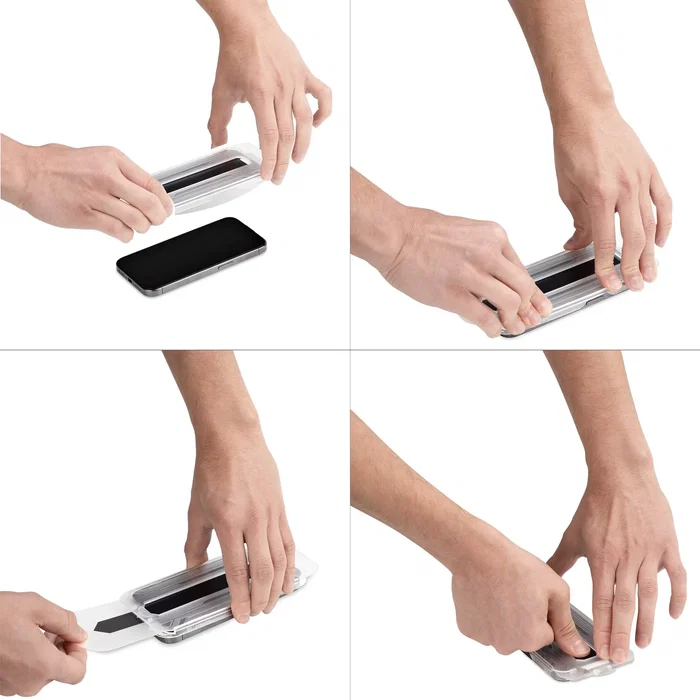 StarTech Filtro de Privacidad 4 Vías para iPhone 16 - Protector de Pantalla con Cristal Templado, Reducción de Luz Azul 50%, Táctil, Negro