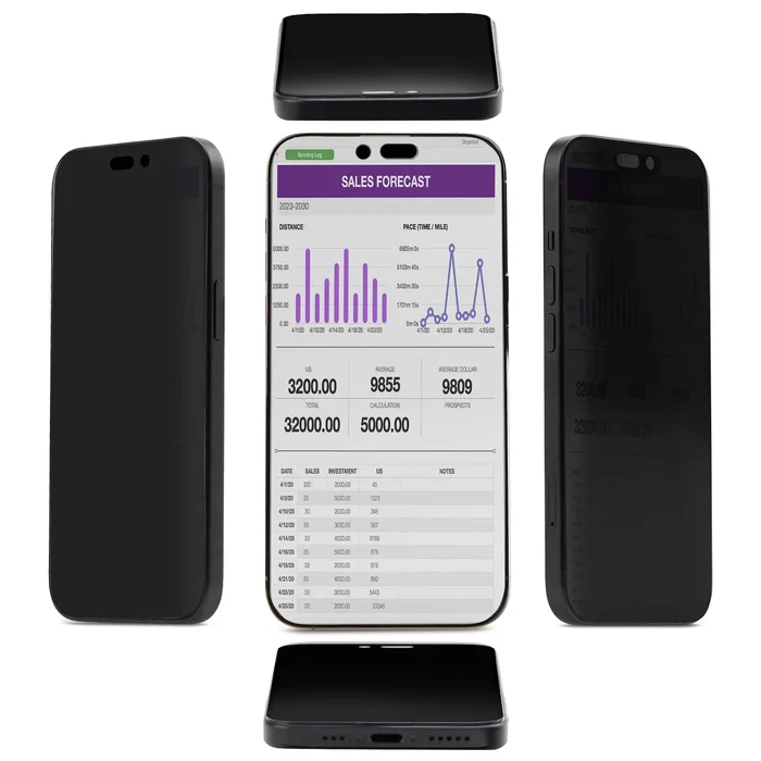 StarTech Filtro de Privacidad 4 Vías para iPhone 16 - Protector de Pantalla con Cristal Templado, Reducción de Luz Azul 50%, Táctil, Negro