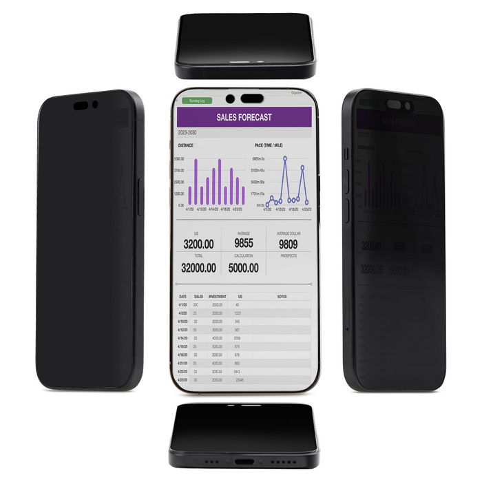 StarTech Filtro de Privacidad 4 Vías 360 para iPhone 16 - Antiespía Pantalla Completa Protector Vidrio Templado Anti-Blue Compatible Táctil Brillante Horizontal Vertical