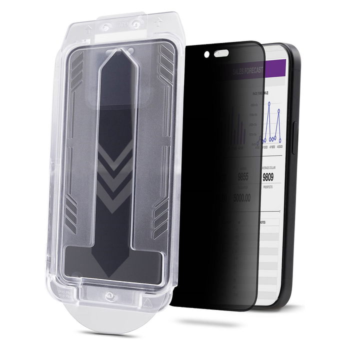 StarTech Filtro de Privacidad 4 Vías 360 para iPhone 16 - Antiespía Pantalla Completa Protector Vidrio Templado Anti-Blue Compatible Táctil Brillante Horizontal Vertical