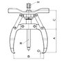 Forza Extractor de 3 Patas Ajustable 100x70