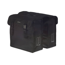Basil Alforjas Mara XL 35L Impermeable Negro con Reflectantes - Portabultos, Poliéster
