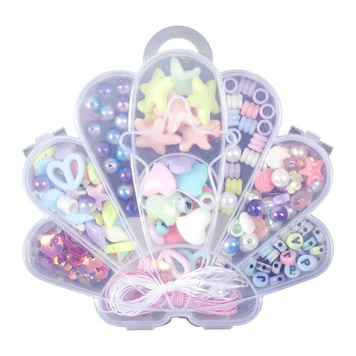 Jeux 2 momes Caja De 150 Cuentas Infantil para Crear Pulseras, Modelos Surtidos (Sirena, Unicornio), +5 Años