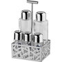Alessi Cactus Set de Condimentos MSA16 para aceite, vinagre, sal, pimienta y especias