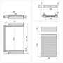 Emuca Kit Quartz de cajón metálico y bastidor regulable, Acabado Titanio, Módulo 70cm