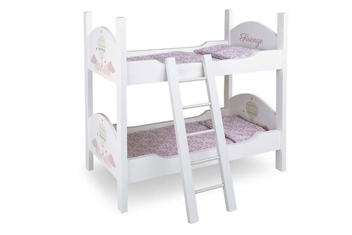 BebéDorm Firenze - Litera de madera para niños, cama superior e inferior 50x27,5x50 cm con escalera, montaje necesario, recomendada +3 años BebéDorm Firenze - Litera de madera para niños, cama superior e inferior 50x27,5x50 cm con escalera, montaje necesario, recomendada +3 años