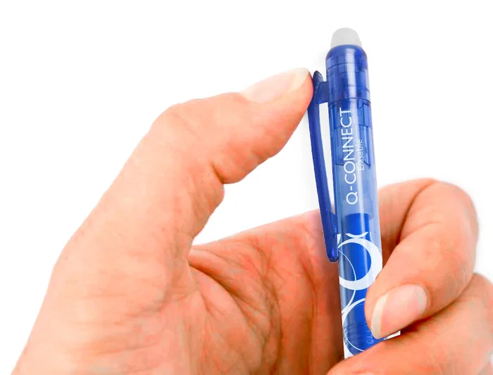 Q-connect Bolígrafo Retractil Borrable Tinta Gel Punta 0,7 mm Color Azul