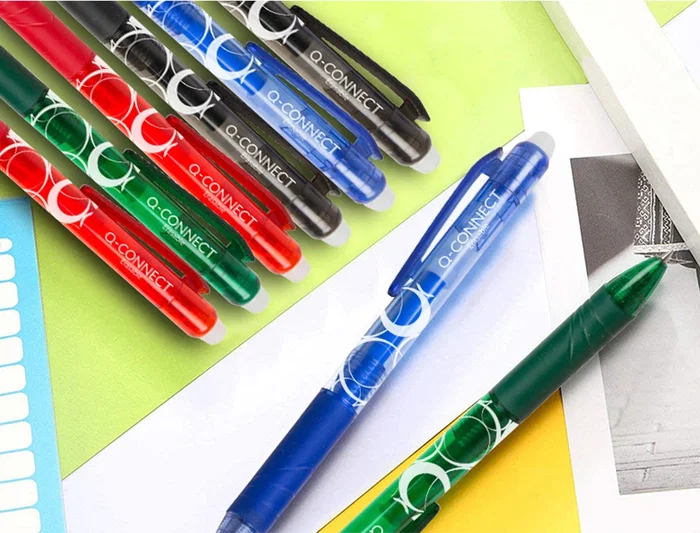 Q-connect Bolígrafo Retractil Borrable Tinta Gel Punta 0,7 mm Color Azul